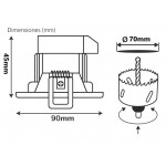 Foco Downlight LED Orientable Redondo Blanco Ø90mm 7w CCT Seleccionable